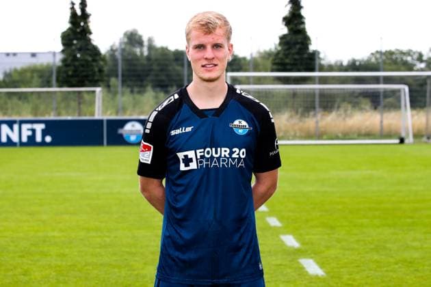 Mattes Hansen, SC Paderborn - 2. Fussball Bundesliga Porträttermin 2. BL 2024 2025 offizieller Fototermin SC Paderborn im Trainings- und Nachwuchsleistungszentrum - Porträt, Portrait, Einzelbild, Deutschland, Fussball, Maenner, GER, 23.07.2024