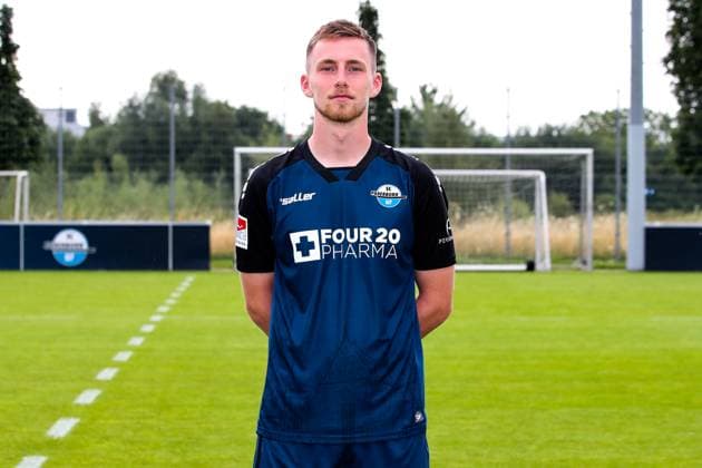 Tjark Scheller, SC Paderborn - 2. Fussball Bundesliga Porträttermin 2. BL 2024 2025 offizieller Fototermin SC Paderborn im Trainings- und Nachwuchsleistungszentrum - Porträt, Portrait, Einzelbild, Deutschland, Fussball, Maenner, GER, 23.07.2024