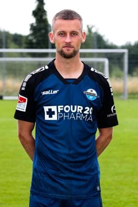 Sebastian Klaas, SC Paderborn - 2. Fussball Bundesliga Porträttermin 2. BL 2024 2025 offizieller Fototermin SC Paderborn im Trainings- und Nachwuchsleistungszentrum - Porträt, Portrait, Einzelbild, Deutschland, Fussball, Maenner, GER, 23.07.2024