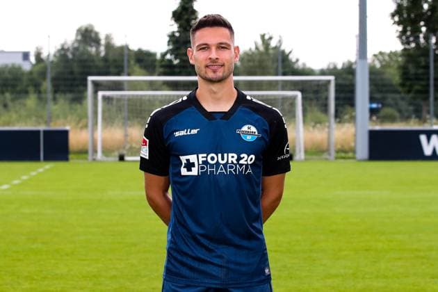 Marcel Hoffmeier, SC Paderborn - 2. Fussball Bundesliga Porträttermin 2. BL 2024 2025 offizieller Fototermin SC Paderborn im Trainings- und Nachwuchsleistungszentrum - Porträt, Portrait, Einzelbild, Deutschland, Fussball, Maenner, GER, 23.07.2024