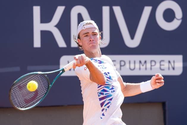 23.07.2024, Sportpark, Kitzbühel, AUT, ATP, Tennis Herren Tour, Generali Open Kitzbühel, 1. Runde, im Bild Lukas Neumayer (AUT) Lukas Neumayer of Austria during 1st round match of Generali Open Tennis Tournament of the ATP Tour at the Sportpark in Kitzbühel, Austria on 2024 07 23. Expa Kitzbühel
