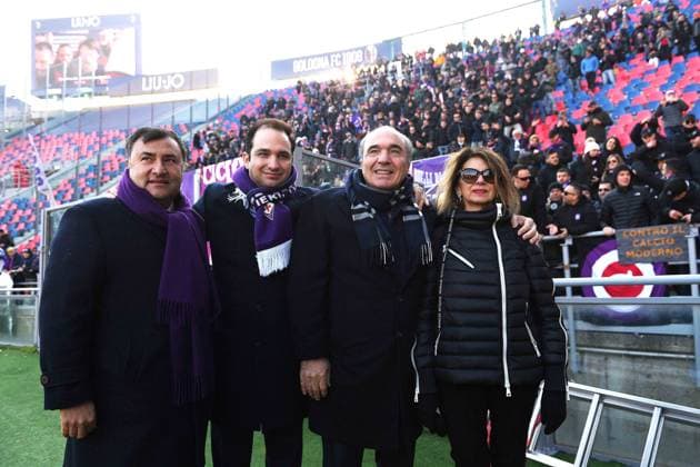 Foto IPP Giacomo Morini Bologna 06 01 2020 Campionato di calcio di serie A Bologna vs Acf Fiorentina. nella foto da sx: Joe Barone, Joseph B. Commisso, Rocco B. Commisso e Catherine Commisso. italy ITALY  Copyright: xR4924_italyphotopressx