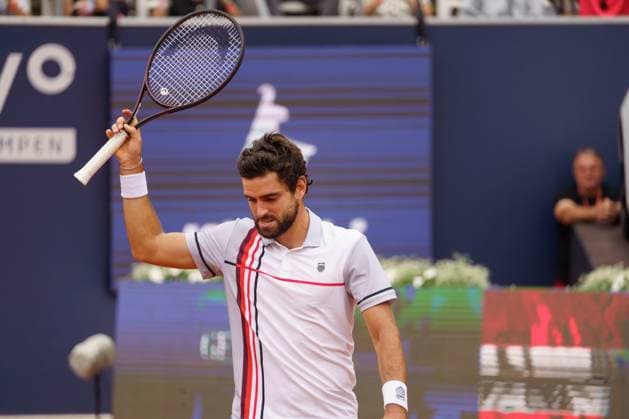 Generali Open ATP, Tennis Herren 250 2024; Kitzbühel, 24.07.2024 Nicolas Moreno de Alboran (USA, Vereinigte Staaten von Amerika) jubelt nach seinem Sieg in der zweiten Runde; Generali Open 2024, ATP 250, Sportpark Kitzbühel am 24.07.2024, Kitzbühel. Copyright: xBEAUTIFULxSPORTSx Pajonkx