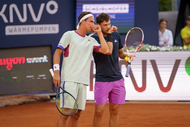 Generali Open ATP, Tennis Herren 250 2024; Kitzbühel, 24.07.2024 Daniel Altmaier (GER, Deutschland) und Dominic Thiem (AUT, Österreich); Generali Open 2024, ATP 250, Sportpark Kitzbühel am 24.07.2024, Kitzbühel. Copyright: xBEAUTIFULxSPORTSx Pajonkx