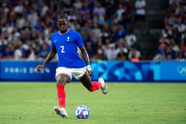Castello Lukeba (Frankreich, 02) am Ball, FRA, Olympische Spiele Paris 2024, Fussball Herren, Frankreich (FRA) vs Vereinigte Staaten von Amerika (USA), 1. Spieltag, Gruppe A, 24.07.2024 FRA, Olympische Spiele Paris 2024, Fussball Herren, Frankreich (FRA) vs Vereinigte Staaten von Amerika (USA), 1. Spieltag, Gruppe A, 24.07.2024 Marseille Copyright: xEibner-Pressefoto Memmlerx EP_MMR