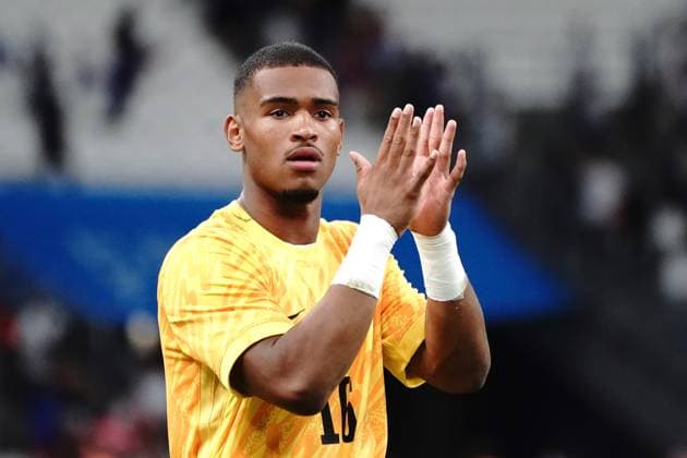 Guillaume Restes (France), Football , France vs USA during the Olympic Games, Olympische Spiele, Olympia, OS Paris 2024 JO 2024 : FOOTBALL - France vs Etats Unis - Jeux Olympiques 2024 - Paris2024 - Marseille - 24 07 2024 DPPI Panoramic 