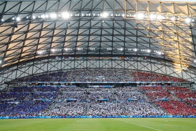 Football JO match France - Etats-Unis USA PHOTOPQR LA PROVENCE SPEICH Frederic ; Marseille ; 24 07 2024 ; Jeux Olympiques Paris 2024 Tournoi de football olympique Match France - Etats-Unis au Stade Velodrome de Marseille - The Paris 2024 Summer Olympic Games, Olympische Spiele, Olympia, OS (Jul 26-Aug 11, 2024).