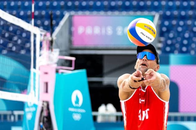 OLYMPICS - Olympic Summer Games 2024 PARIS,FRANCE,24.JUL.24 - OLYMPICS, Beach volleyball, Beachvolleyball - Olympic Summer Games Paris 2024, preview, training. Image shows Alexander Horst (AUT).  GEPAxpictures xMaticxKlansek
