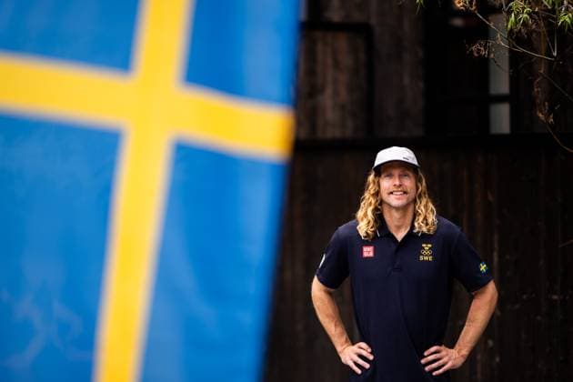 240725 David Ahman and Jonatan Hellvig of the Swedish men™s national Beach volleyball, Beachvolleyball team poses for a portrait at a press meet ahead of the Paris 2024 Olympic Games, Olympische Spiele, Olympia, OS on July 25, 2024 in Paris. Photo: Petter Arvidson BILDBYRAN kod PA PA0844 bbeng olympic games olympics os ol olympiska spel olympiske leker paris 2024 paris-os paris-ol press pressträff event meeting sweden porträtt Beach Volleyball Copyright: PETTERxARVIDSON BB240725PA016
