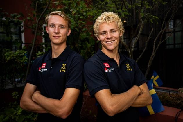 Sport Bilder des Tages 240725 Jonatan Hellvig and David Ahman of the Swedish men™s national Beach volleyball, Beachvolleyball team poses for a portrait at a press meet ahead of the Paris 2024 Olympic Games, Olympische Spiele, Olympia, OS on July 25, 2024 in Paris. Photo: Petter Arvidson BILDBYRAN kod PA PA0844 bbeng olympic games olympics os ol olympiska spel olympiske leker paris 2024 paris-os paris-ol press pressträff event meeting sweden porträtt Beach Volleyball Copyright: PETTERxARVIDSON BB240725PA017