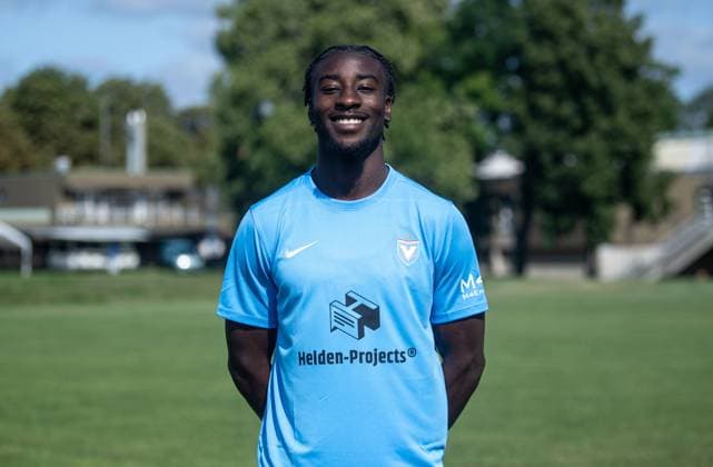 Larry-Nana Oellers; FC Viktoria 1889 Berlin; Regionalliga Nordost, Porträttermin 2024 2025, 25.07. 2024, Copyright: xSebastianxRäppold MatthiasxKochx