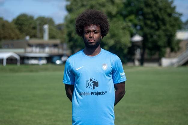 Shean Mensah; FC Viktoria 1889 Berlin; Regionalliga Nordost, Porträttermin 2024 2025, 25.07. 2024, Copyright: xSebastianxRäppold MatthiasxKochx