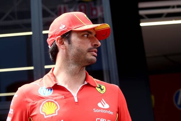 25.07.2024, xsvx, Motorsport FIA Formel 1, Großer Preis von Belgien 2024 emspor, v.l. Carlos Sainz (Ferrari) Startnummer 55 (FIA REGULATIONS PROHIBIT ANY USE OF PHOTOGRAPHS as IMAGE SEQUENCES and or QUASI-VIDEO) Spa