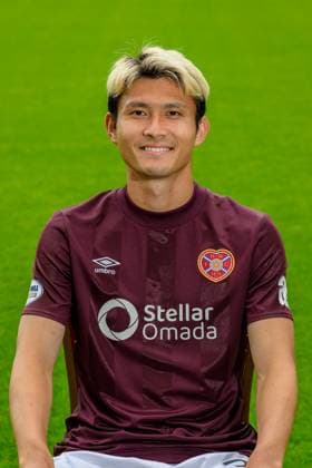 Fußball, Hearts of Midlothian Porträttermin 2024 2025 Heart of Midlothian 24 07 2024. 2024_25 Head Shots Kyosuke Tagawa of Hearts profile picture for Heart of Midlothian at Tynecastle Park, Edinburgh, Scotland on 24 July 2024. Edinburgh Tynecastle Park Edinburgh Scotland Editorial use only , Copyright: xMalcolmxMackenzie HeartsxFCx PSI-20050-0033