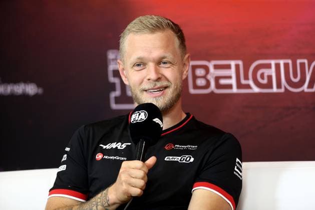 25.07.2024, xsvx, Motorsport FIA Formel 1, Großer Preis von Belgien 2024 emspor, v.l. Pressekonferenz Kevin Magnussen (MoneyGram Haas F1 Team) Startnummer 20 (FIA REGULATIONS PROHIBIT ANY USE OF PHOTOGRAPHS as IMAGE SEQUENCES and or QUASI-VIDEO) Spa