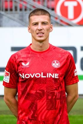 Tobias Raschl (1. FC Kaiserslautern, 20), GER, 1. FC Kaiserslautern, 2. Bundesliga, Portraettermin 2024 2025, 25.07.2024. GER, 1. FC Kaiserslautern, 2. Bundesliga, Portraettermin 2024 2025, 25.07.2024. Kaiserslautern