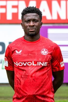 Afeez Aremu (1. FC Kaiserslautern, 23), GER, 1. FC Kaiserslautern, 2. Bundesliga, Portraettermin 2024 2025, 25.07.2024. GER, 1. FC Kaiserslautern, 2. Bundesliga, Portraettermin 2024 2025, 25.07.2024. Kaiserslautern