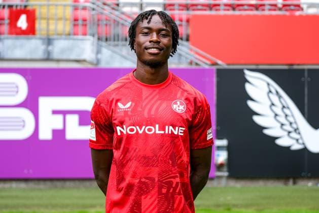 Dickson Abiama (1. FC Kaiserslautern, 40), GER, 1. FC Kaiserslautern, 2. Bundesliga, Portraettermin 2024 2025, 25.07.2024. GER, 1. FC Kaiserslautern, 2. Bundesliga, Portraettermin 2024 2025, 25.07.2024. Kaiserslautern