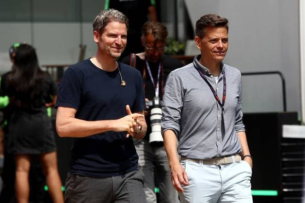 25.07.2024, xsvx, Motorsport FIA Formel 1, Großer Preis von Belgien 2024 emspor, v.l. Sky Kommentator Sascha Roos TV und Peter Hardenacke Moderator (FIA REGULATIONS PROHIBIT ANY USE OF PHOTOGRAPHS as IMAGE SEQUENCES and or QUASI-VIDEO) Spa