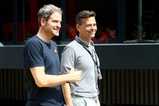 25.07.2024, xsvx, Motorsport FIA Formel 1, Großer Preis von Belgien 2024 emspor, v.l. Sky Kommentator Sascha Roos TV und Peter Hardenacke Moderator (FIA REGULATIONS PROHIBIT ANY USE OF PHOTOGRAPHS as IMAGE SEQUENCES and or QUASI-VIDEO) Spa