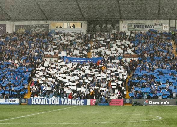 Kilmarnock v Cercle Brugge UEFA Europa League Kilmarnock supporters during the UEFA Europa League Second Qualifying Round First Leg match at Rugby Park, Kilmarnock UK Newspapers OUT Copyright: xFredxPalmerx FIL-20396-0117