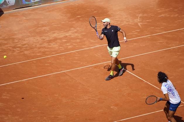 Generali Open ATP, Tennis Herren 250 2024; Kitzbühel, 26.07.2024 Skander Mansouri (TUN, Tunesien, rechts) und Santiago Gonzales (MEX, Mexico); Generali Open 2024, ATP 250, Sportpark Kitzbühel am 26.07.2024, Kitzbühel. Copyright: xBEAUTIFULxSPORTSx Pajonkx