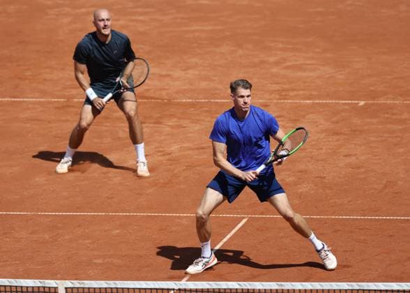 Constantin Frantzen, Hendrik Jebens (blaues Hemd), Herren Doppel, Men s Doubles Copyright: xJuergenxHasenkopfx