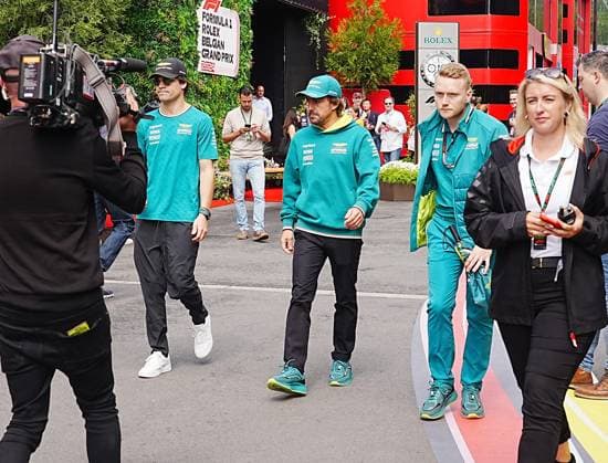 26.07.2024, Circuit de Spa-Francorchamps, Spa-Francorchhamps, Formula 1 Rolex Belgian Grand Prix 2024 , im Bild Lance Stroll (CAN), Aston Martin Aramco Cognizant Formula One Team, Fernando Alonso (ESP) Defodi-506_20240726_hbr_0769