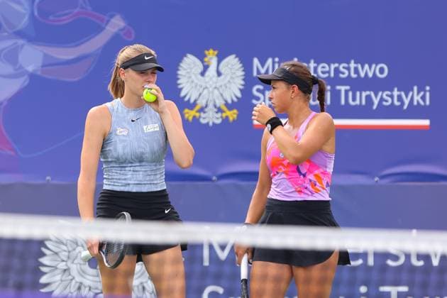 WARSZAWA 26.07.2024 TURNIEJ WTA, Tennis Damen 125 POLISH OPEN --- TENNIS TOURNAMENT WTA 125 POLISH OPEN IN WARSAW MARTYNA KUBKA WERONIKA FALKOWSKA FOT. ANNA KLEPACZKO FOTOPYK NEWSPIX.PL --- Newspix.pl  240726LUM011