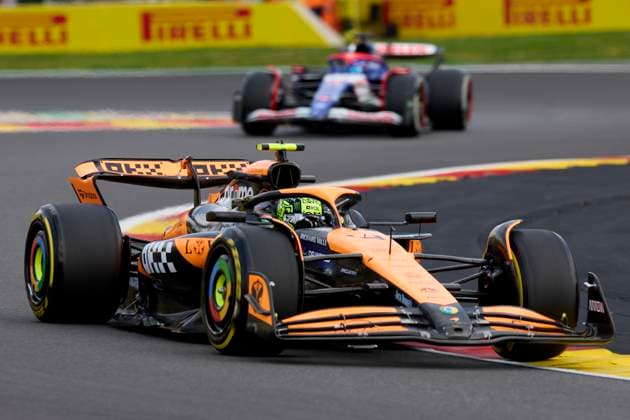 F1 Grand Prix of Belgium - Practice Lando Norris of Great Britain driving the (4) McLaren Formula 1 Team MCL38 Mercedes on track during practice ahead of the F1 Grand Prix of Belgium at Circuit de Spa-Francorchamps on July 26, 2024, in Spa, Belgium. Spa Circuit de Spa-Francorchamps Spa Belgium RL_GPF1BELG24_00211 Copyright: xRicardoxLarreinax