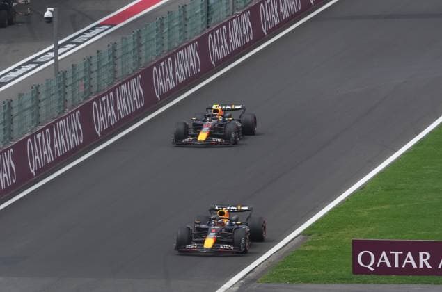 Formula 1 Rolex Belgian Grand Prix 2024 26.07.2024, Circuit de Spa-Francorchamps, Spa-Francorchhamps, Formula 1 Rolex Belgian Grand Prix 2024 , im Bild Max Verstappen (NLD), Oracle Red Bull Racing, Sergio Perez (MEX)