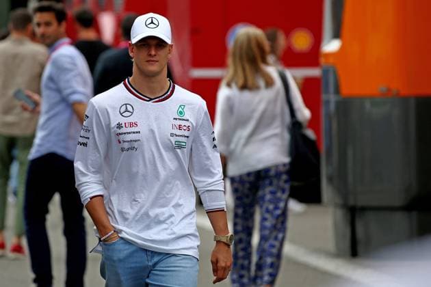 26.07.2024, xsvx, Motorsport FIA Formel 1, Großer Preis von Belgien 2024 emspor, v.l. Ersatzfahrer Mick Schumacher (Mercedes AMG Petronas) (DFL DFB REGULATIONS PROHIBIT ANY USE OF PHOTOGRAPHS as IMAGE SEQUENCES and or QUASI-VIDEO) Spa