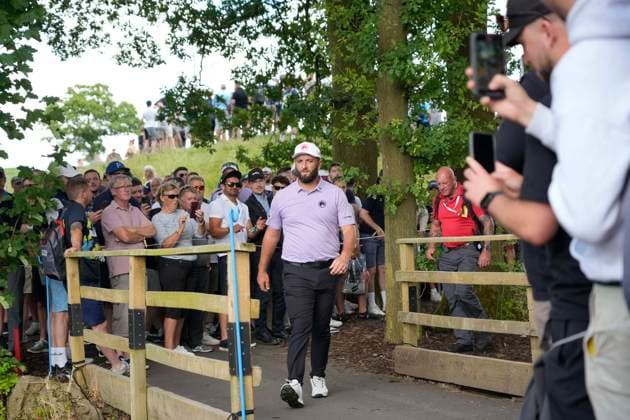 26th July 2024; JCB Golf &amp; Country Club, Rocester, Uttoxeter, England; LIV UK Golf League, Round 1; Jon Rahm of the Legion XIII GC walks to the 8th tee during round one  ActionPlus12672160 StevenxFlynn