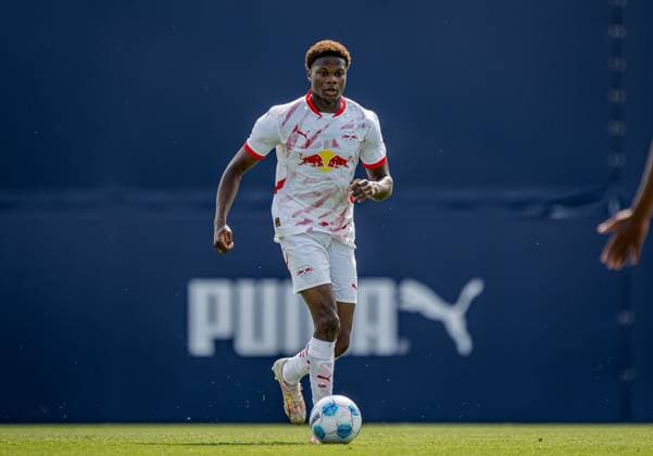 Leipzigs Winners Osawe. RB Leipzig - SV Babelsberg 1:0. 19. Juli 2024 Red Bull Akademie, Leipzig. RB Leipzig - SV Babelsberg 1:0