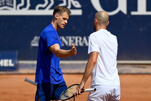 TENNIS - ATP, Tennis Herren Generali Open 2024 KITZBUEHEL,AUSTRIA,27.JUL.24 - TENNIS - ATP World Tour, Generali Open. Image shows Hendrik Jebens (GER) and Constantin Frantzen (GER).  GEPAxpictures xDanielxSchoenherr