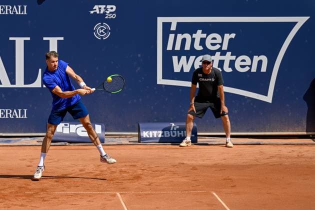 TENNIS - ATP, Tennis Herren Generali Open 2024 KITZBUEHEL,AUSTRIA,27.JUL.24 - TENNIS - ATP World Tour, Generali Open. Image shows Hendrik Jebens (GER).  GEPAxpictures xDanielxSchoenherr