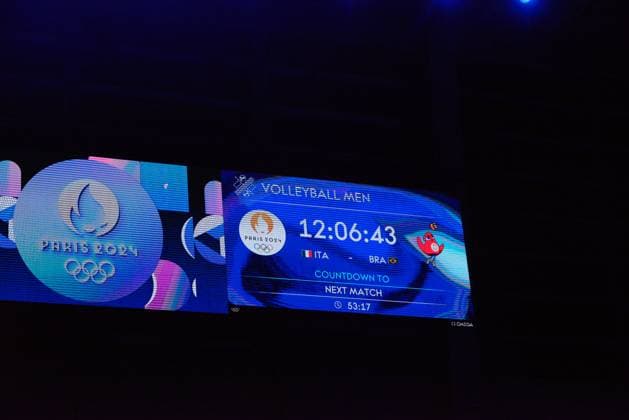 Countdopwn match during Men s volleyball - Italy vs Brazil, Olympic Games, Olympische Spiele, Olympia, OS Paris 2024 in Paris, France, July 27 2024  Copyright: xPasqualexGolia IPAxSportx xipa-ax xx IPA_48309292 IPA_Agency_IPA48309292