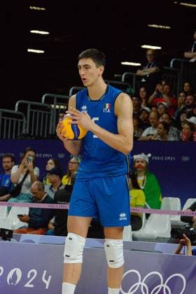 Alessandro Michieletto (Italy) in action during Men s volleyball - Italy vs Brazil, Olympic Games, Olympische Spiele, Olympia, OS Paris 2024 in Paris, France, July 27 2024  Copyright: xPasqualexGolia IPAxSportx xipa-ax xx IPA_48309382 IPA_Agency_IPA48309382