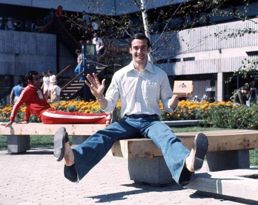 Archivbilder der Woche SPORT KW30 10.08.76 Olympia Montreal 1976 Turnen Kanada, Montreal, 10.08.1976, Olympia, Olympische Sommerspiele 1976 in Montreal, Turnen: Eberhard Gienger (Deutschland, BRD, Germany). *** 10 08 76 Olympia Montreal 1976 Gymnastics Canada, Montreal, 10 08 1976, Olympia, Olympic Summer Games 1976 in Montreal, Gymnastics Eberhard Gienger Deutschland, BRD, Germany