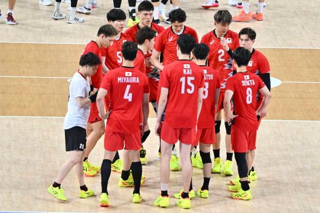 Japan Team (JPN), volleyball preliminary round pool C, Japan vs Germany (2-3) at the South Paris Arena 1, during the Paris 2024 Olympic Games, Olympische Spiele, Olympia, OS 27 July 2024, Paris, France. Noxthirdxpartyxsales  (260884546)