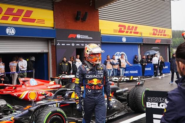 27.07.2024, Circuit de Spa-Francorchamps, Spa-Francorchhamps, Formula 1 Rolex Belgian Grand Prix 2024 , im Bild Poleposition für Max Verstappen (NLD), Oracle Red Bull Racing Defodi-506_20240727_hbr_9149