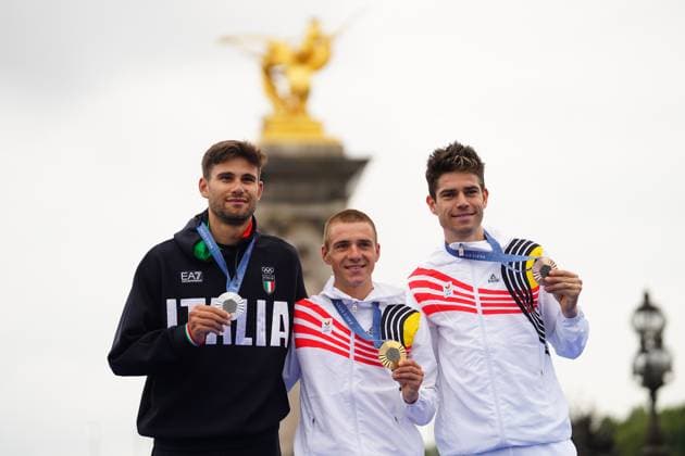 Filippo Ganna the men s cycling time trial event, at the 2024 Summer Olympics, Saturday, July 27, 2024, in Paris, France. (Photo Davide Spada LaPresse)  Copyright: xSpada LaPressex