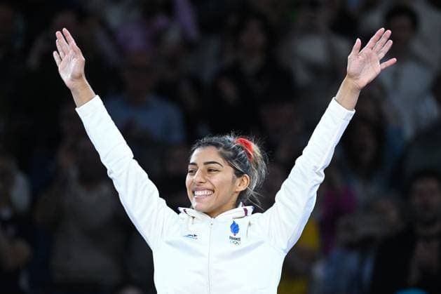 Shirine Boukli ( France ) during the 2024 Judo Olympics Games at Arena Champ de Mars on July 27, 2024 in Paris, France. ( Photo by federico pestellini DPPI Panoramic ) - JO 2024 : JUDO - Jeux Olympiques 2024 - Paris2024 - Paris - 27 07 2024 DPPI Panoramic 