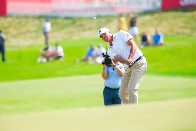 July 27, 2024, Blaine, Minnesota, USA: MATT KUCHAR makes a shot that goes in for eagle on the 18th to put him in 2nd overall during the 2024 PGA, Golf Herren 3M Open at TPC Twin Cities on July 27th, 2024. Blaine USA - ZUMAg254 20240727_zsp_g254_070 Copyright: xStevenxGarciax