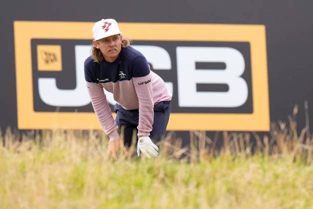 Sport Bilder des Tages 27th July 2024; JCB Golf &amp; Country Club, Rocester, Uttoxeter, England; LIV UK Golf League, Round 2; Cameron Smith of the Rippers GC reacts as he miss hits his tee shot on the 17th tee during round two  ActionPlus12673218 StevenxFlynn