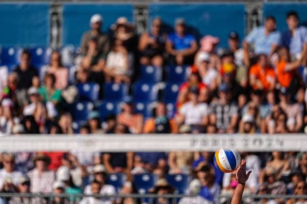 July 28, 2024, Paris, Paris, FRANCE: Detail during Beach volleyball, Beachvolleyball women s preliminary phase - Pool A on Eiffel Tower Stadium - Centre Court during the Paris 2024 Olympics Games on July 28, 2024 in Paris, France. Paris FRANCE - ZUMAa181 20240728_zaa_a181_005 Copyright: xAlvaroxDiazx