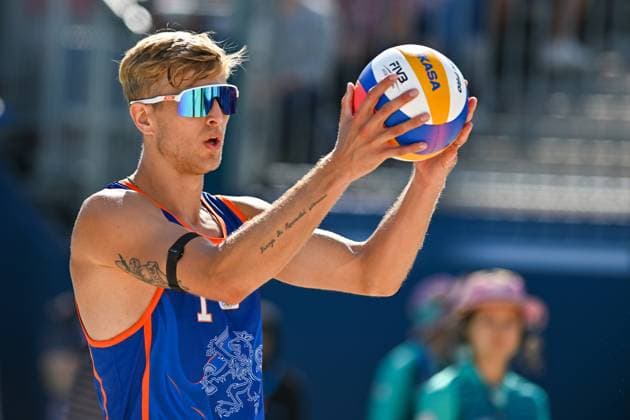 Olympische Spiele (Beachvolleyball); Paris 28.07.2024 Vorrunde, Herren, NED vs ITA, Steven Van De Velde Copyright: xBEAUTIFULxSPORTS TomxBlochx