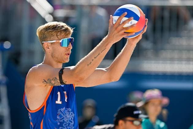Olympische Spiele (Beachvolleyball); Paris 28.07.2024 Vorrunde, Herren, NED vs ITA, Steven Van De Velde Copyright: xBEAUTIFULxSPORTS TomxBlochx