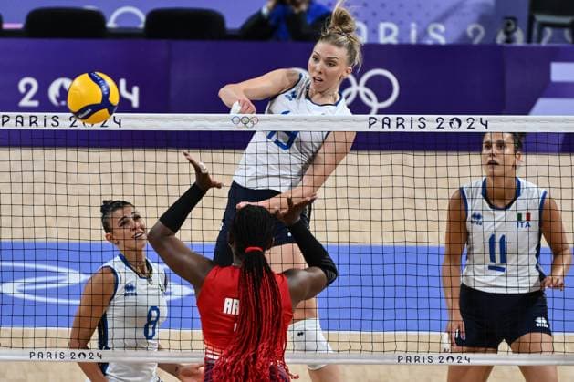 Parigi (Francia) 28 07 2024 - Olimpiadi Parigi 2024 volley Italia-Repubblica Dominicana foto Image nella foto: Sarah Fahr 