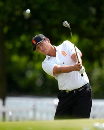 28th July 2024; JCB Golf &amp; Country Club, Rocester, Uttoxeter, England; LIV UK Golf League, Final Round; Danny Lee of the Iron Heads GC warms up on the practice ground before the final round  ActionPlus12673262 StevenxFlynn